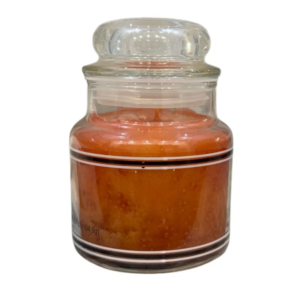 RARE Vintage Yankee Candle Moms Apple Pie 3.7oz Small Jar Retired Black Band HTF